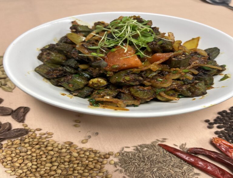 Bhindi Masala at Mahan Indian Restaurant in Alhambra, CA